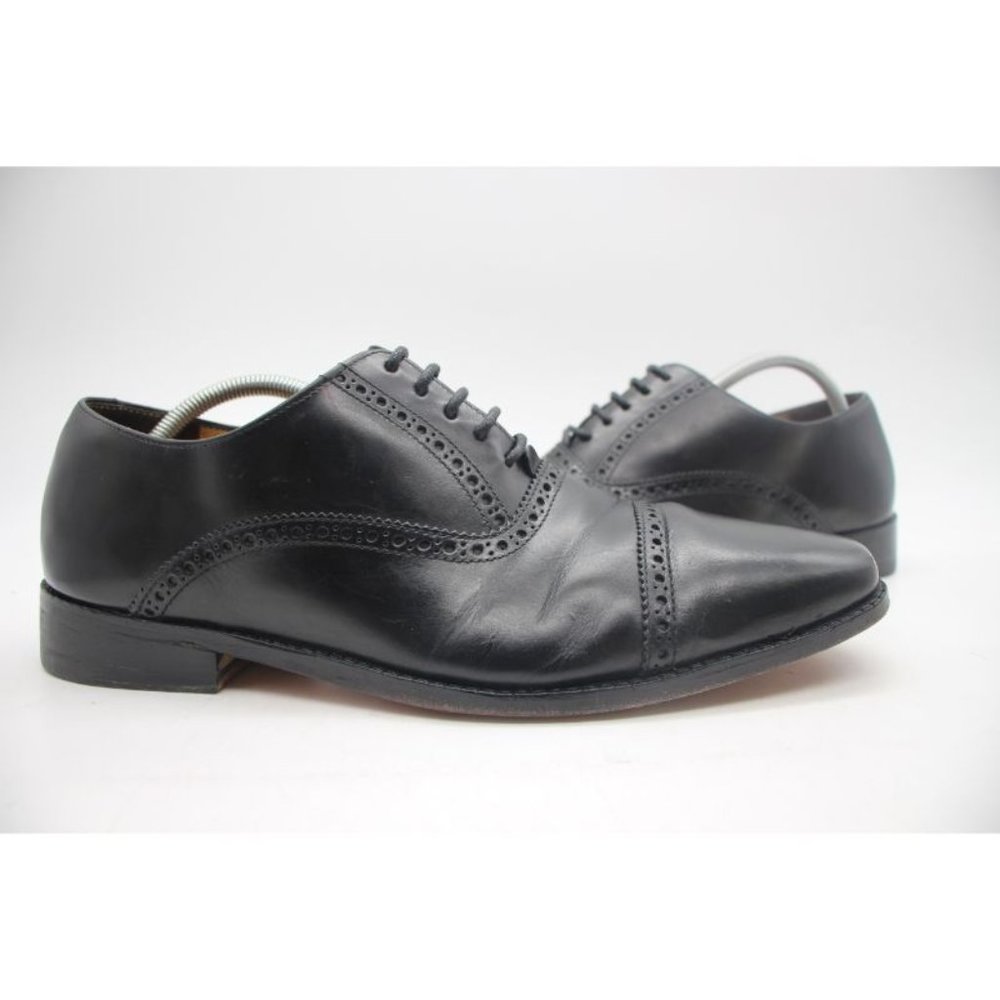 Cole Haan Men's Size 11 M Cap Toe Oxfords Black Leather Dress Shoes
